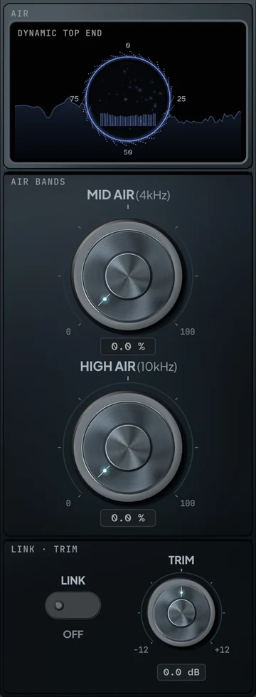 The Air module's interface