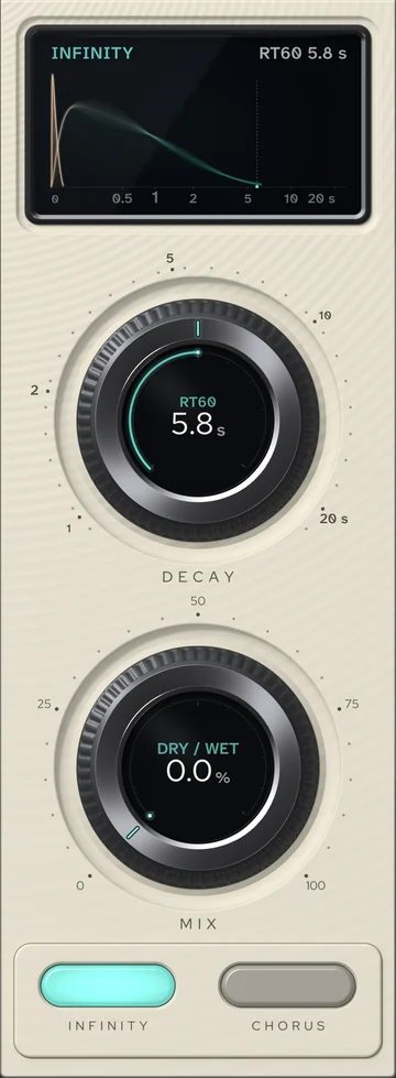 The Reeverb module's interface
